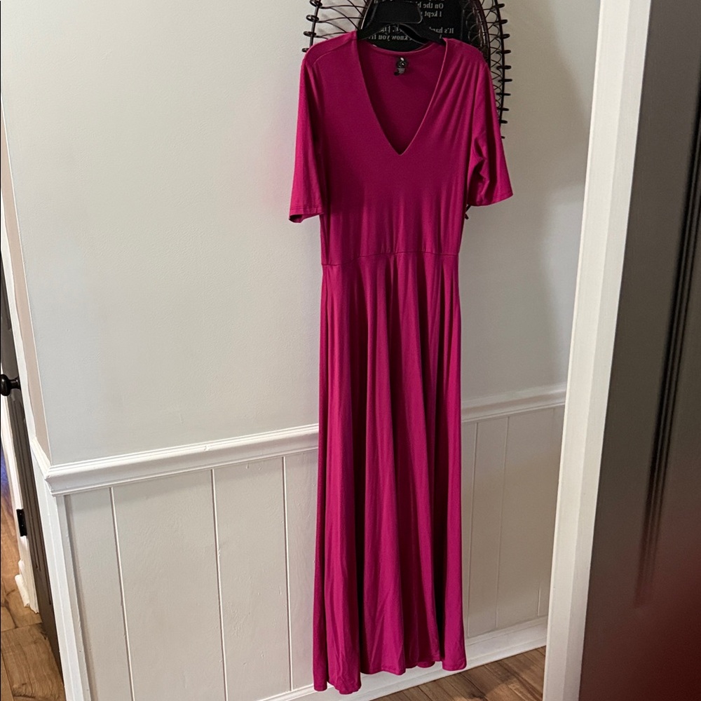 Agnes & Dora Fuchsia Maxi Dress